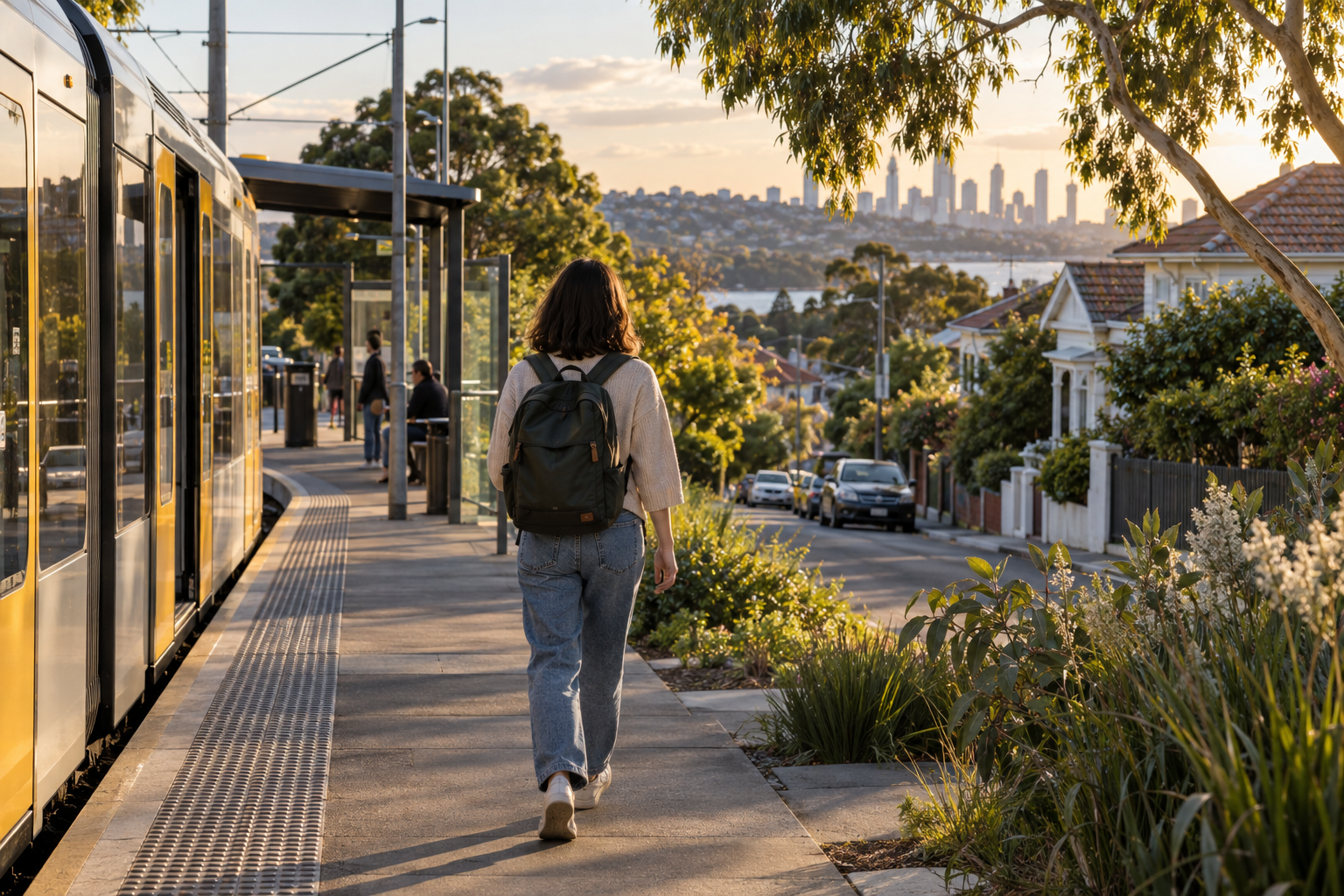 A renter comparing transport routes and weekly housing costs on a kitchen table