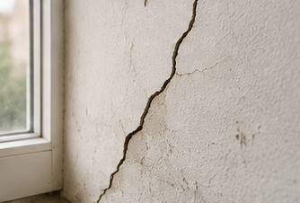 Crack in a rental property wall