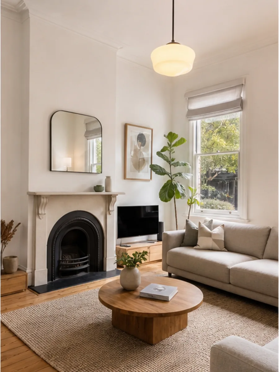 A welcoming terrace living room filled with natural light